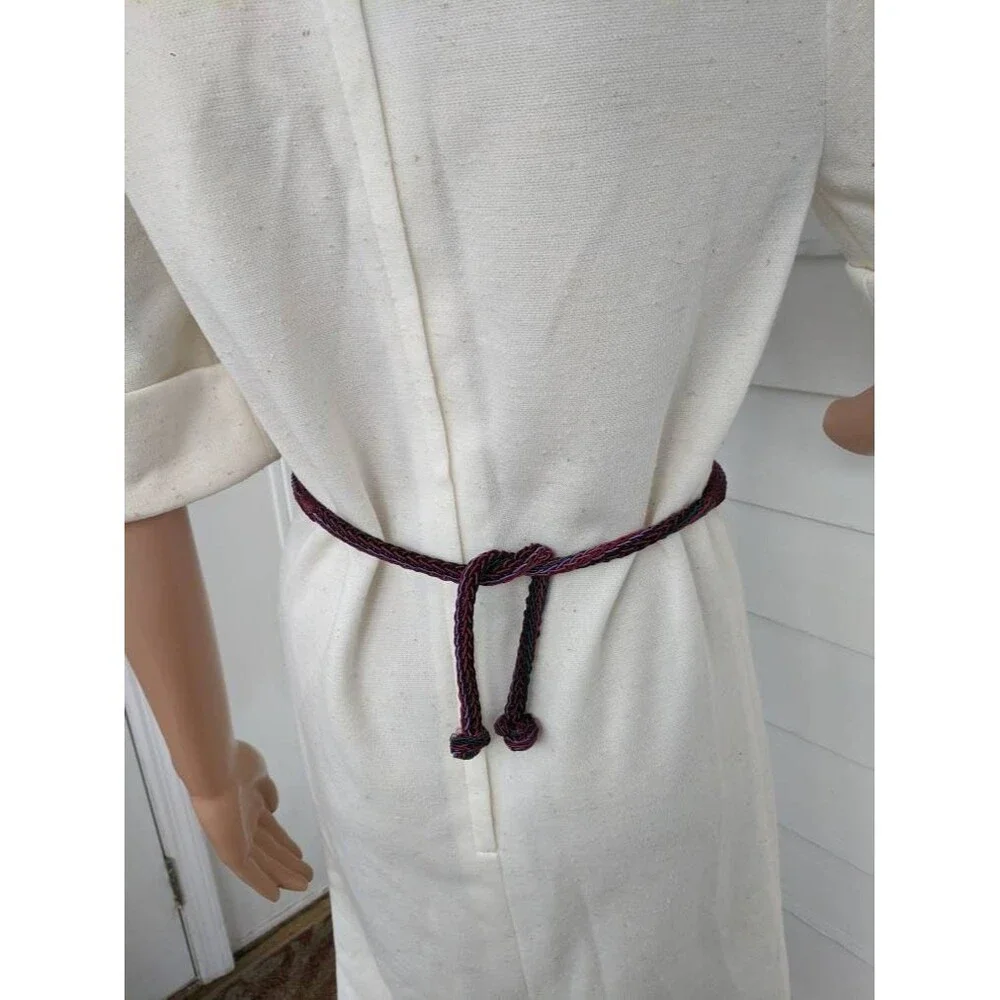 Purple Rope Belt Macrame Vintage S 80s